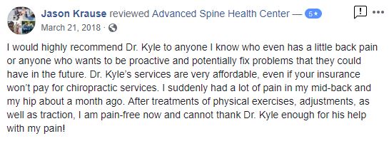 Chiropractic Urbandale IA Jason Testimonial