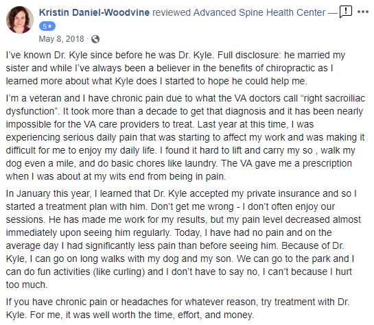 Chiropractic Urbandale IA Kristin Testimonial