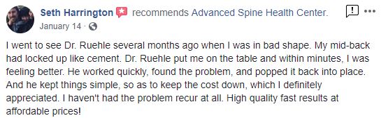 Chiropractic Urbandale IA Seth Testimonial